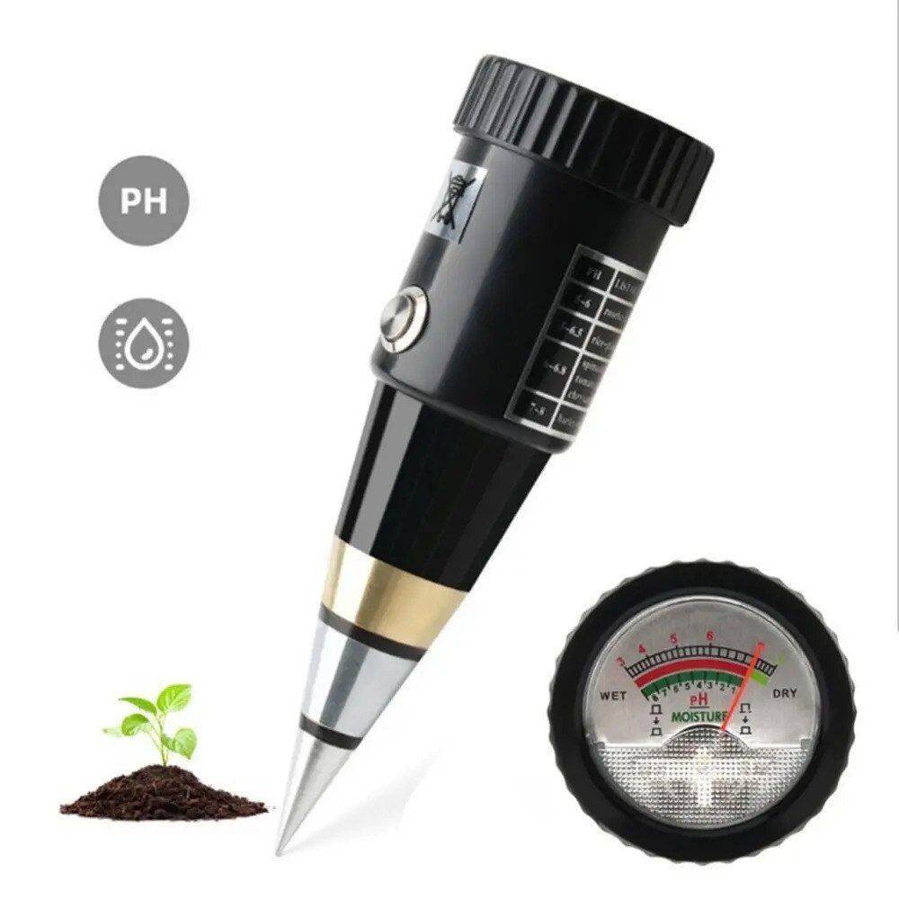 Professional Soil PH tester Hygrometer Portable Metal Electrode Tester Hygrometer