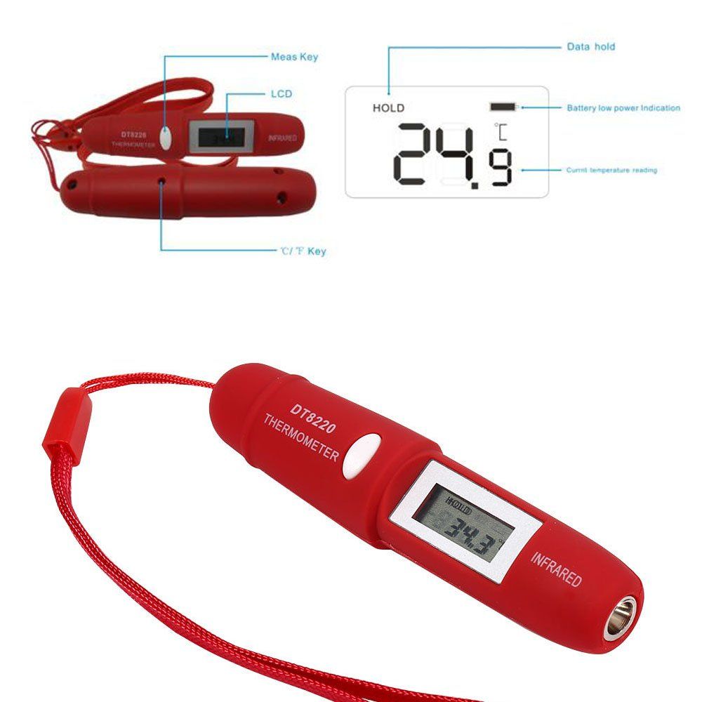 DT8220 Non-Contacting Mini Infrared Thermometer LCD Display Thermometer Pen