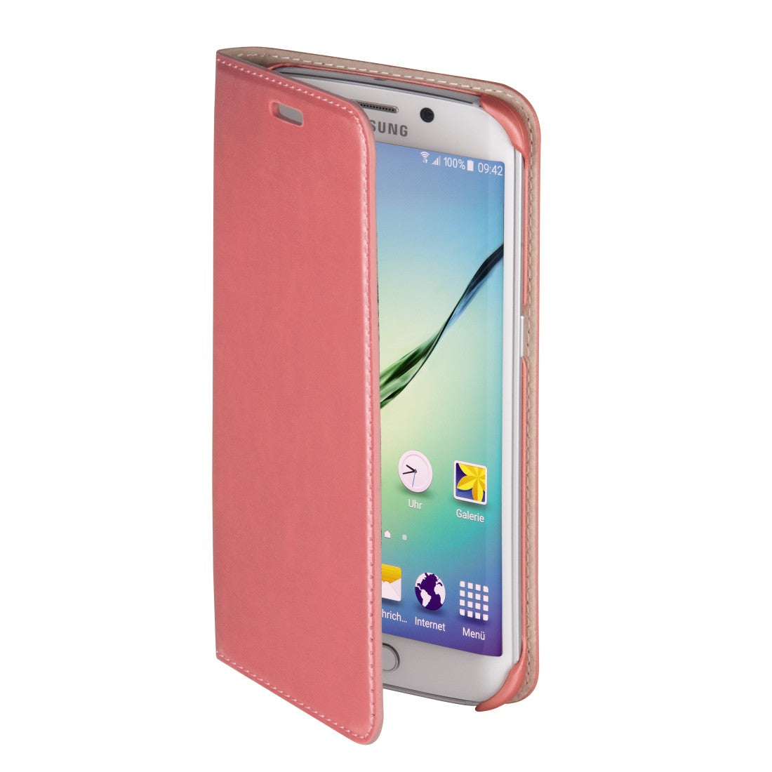 HAMA 136731 "Slim" Booklet Case for Samsung Galaxy S6 Edge, pink/papaya