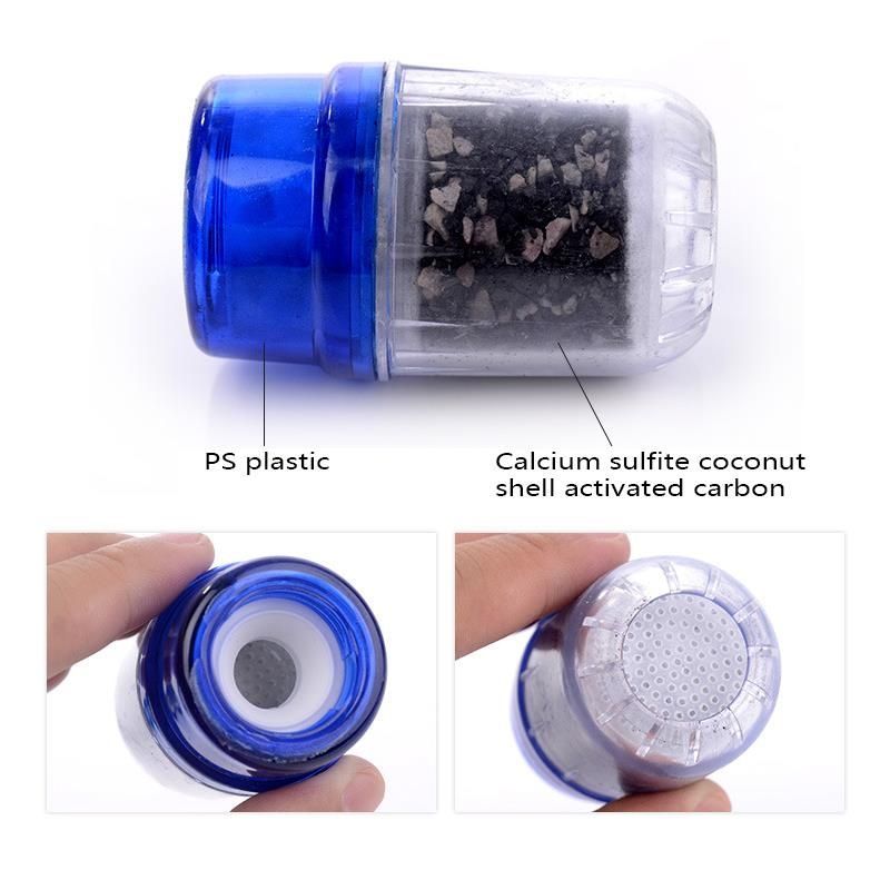 2 PCS Household Tap Water Purifier Kitchen Faucet Filter Activated Carbon Three-layer Water Filter Faucet Filter