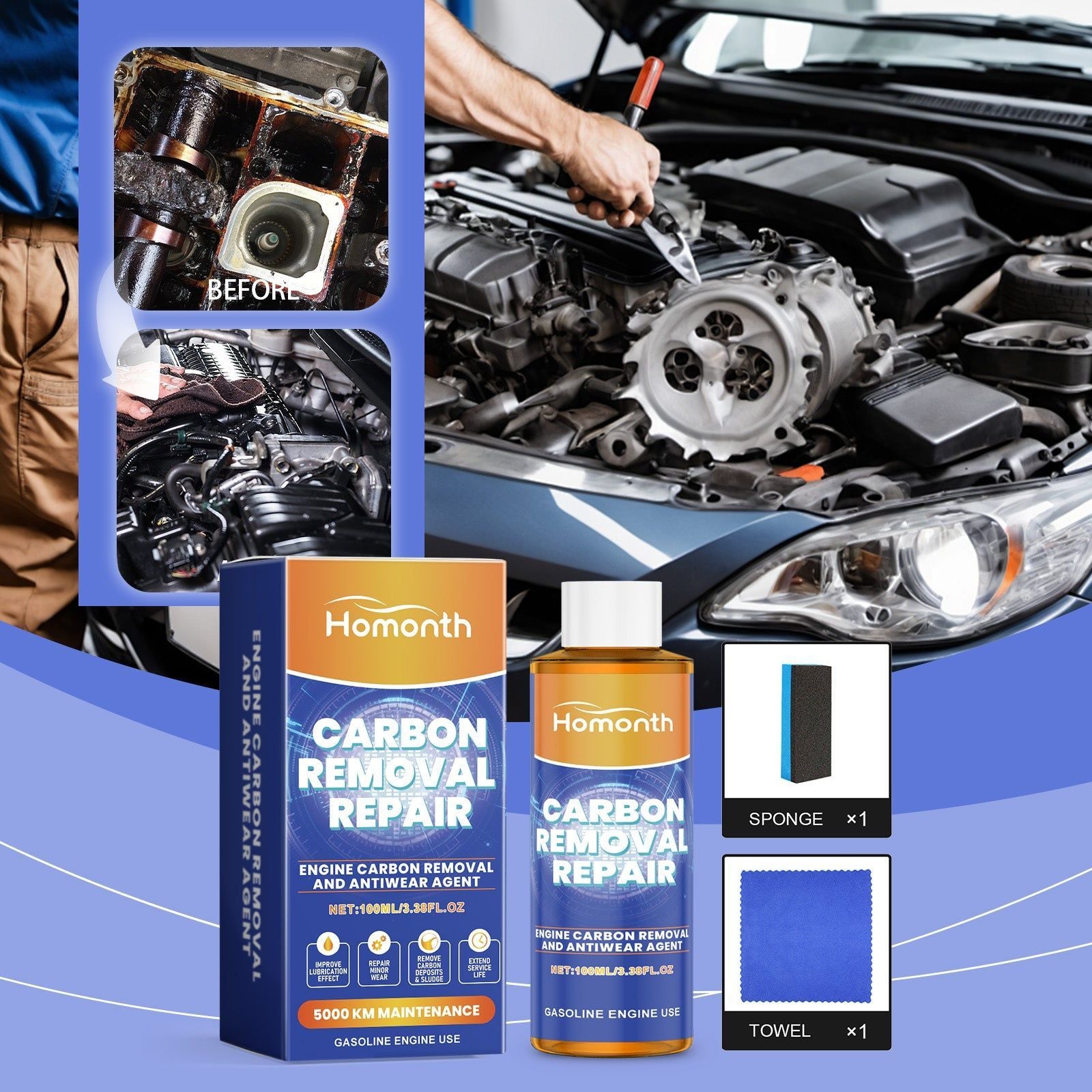 Boost Engine Anti-Wear Protection, Reduce Noise, Extend Engine Life ,1set