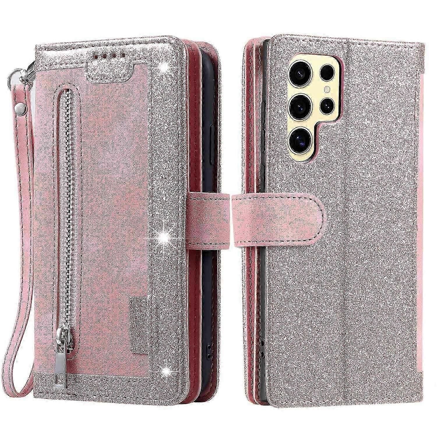Wallet Case Compatible with Samsung Galaxy S25 Ultra - PU Leather Cover with 9 Card Slots & Magnetic Closure