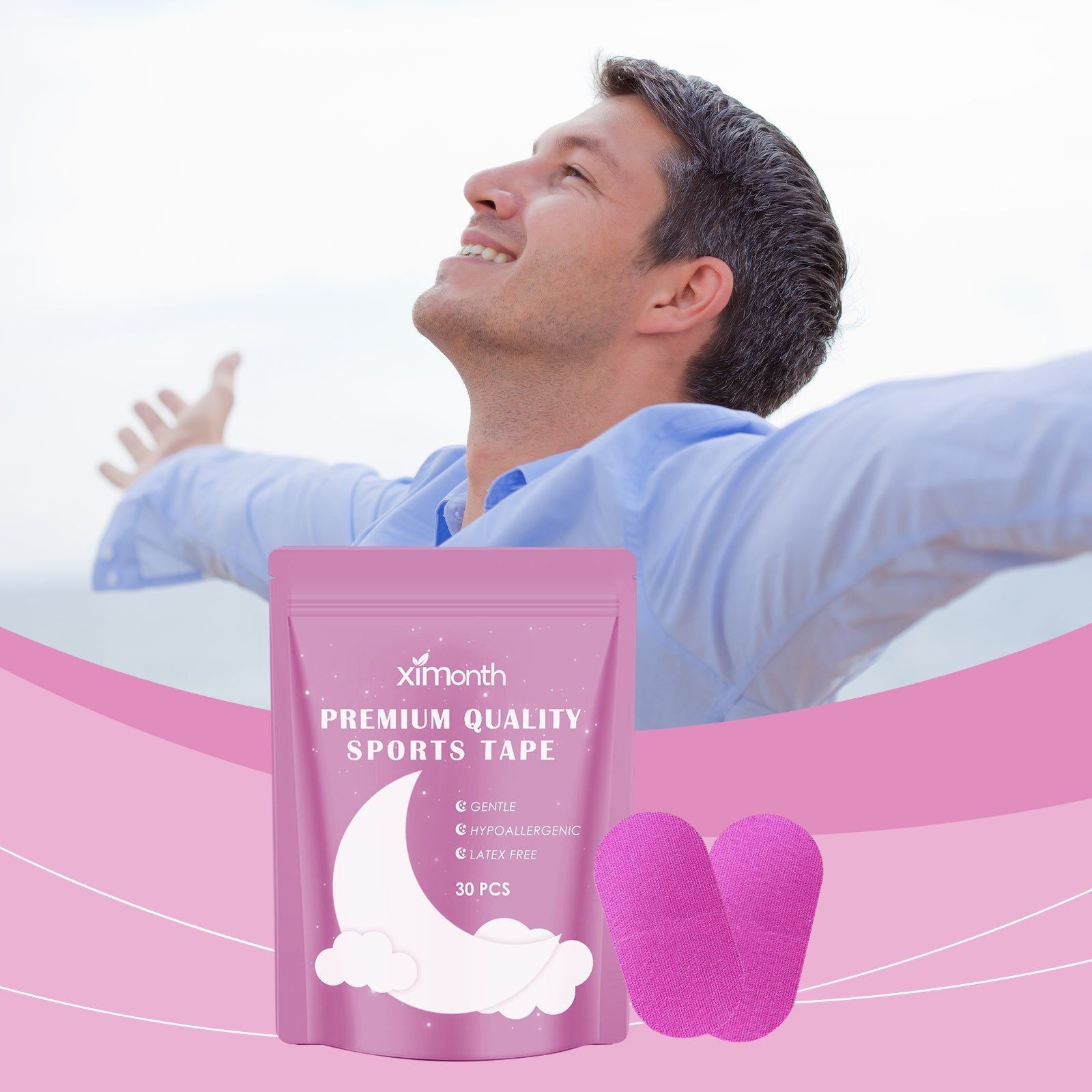 Enhance Performance with Sports Breathable Patch, Breathable Lip Care for Running and Exercise ,30pcs