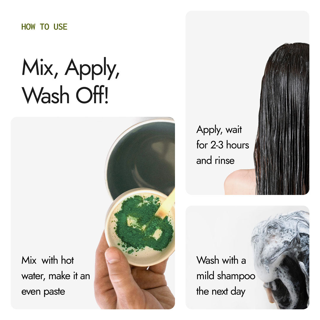 مسحوق النيلي العضوي من Kapiva Hair Rituals 100 جرام