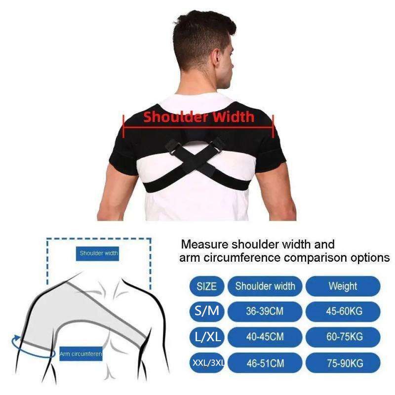 Adjustable Compression Recovery Shoulder Brace Support Wrap Pad for Men Women