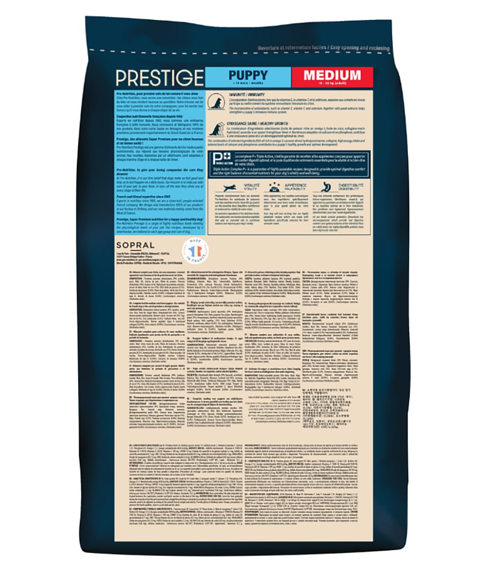 Pro nutrition Prestige Puppy Medium 12Kg