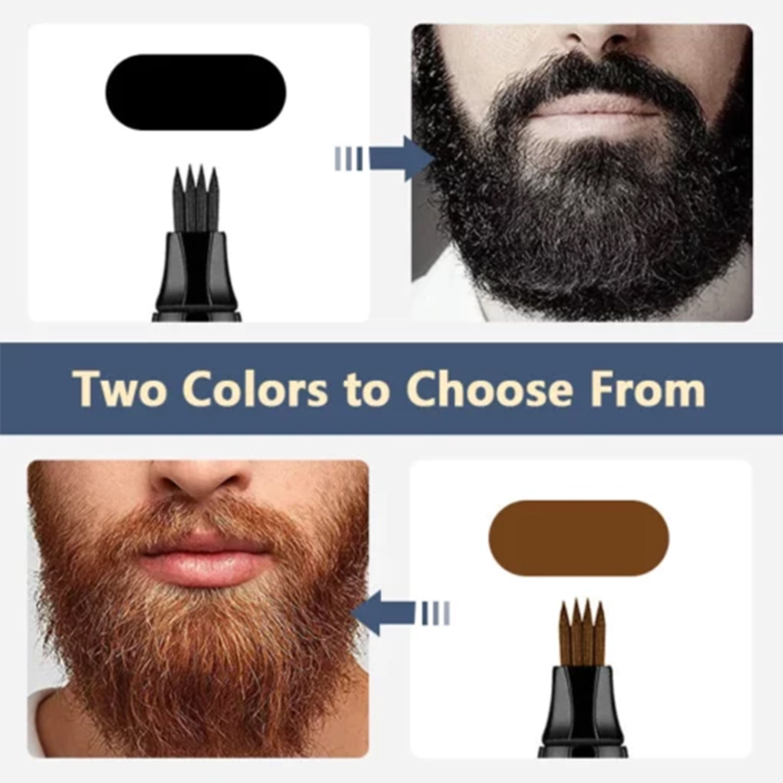 Beard Filler Pen, Waterproof, Easy-To-Use, Natural Full Beard, Men's Grooming Tool ,1set