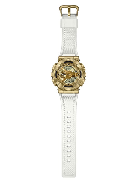 Casio G-SHOCK Metal Covered Analog-Digital Watch with Gold Bezel, GM-110SG-9A