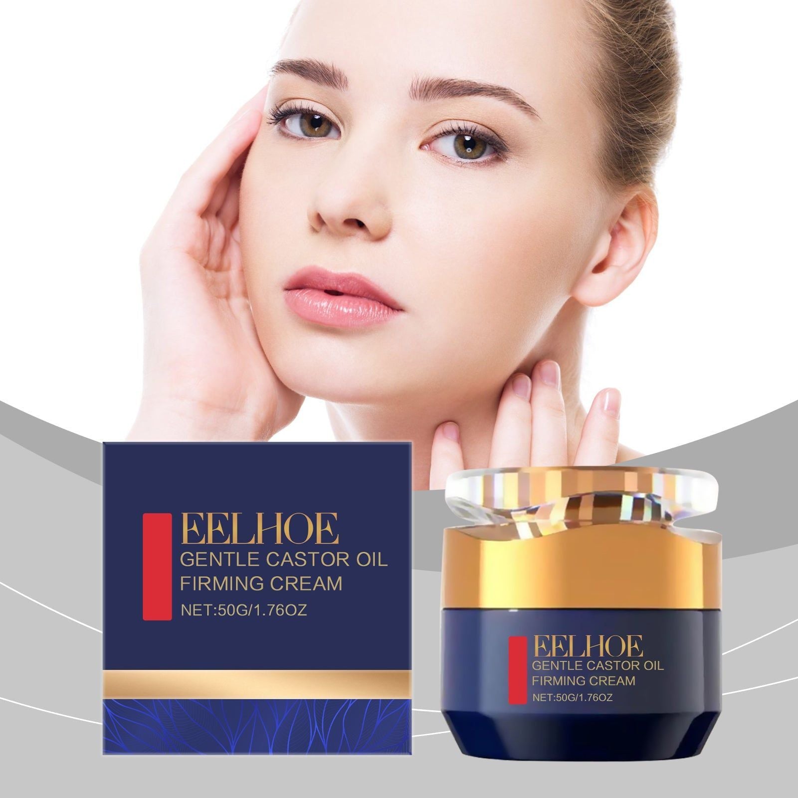 Castor Oil Facial Care Cream, Hydrates, Nourishes, Reduces Fine Lines, Anti-Aging ,50g