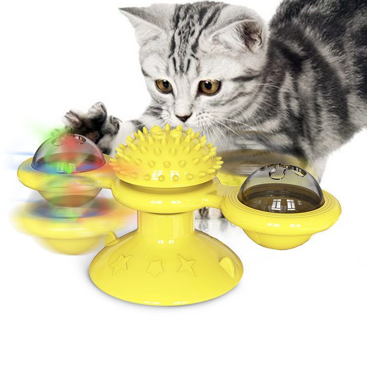 Interactive Toy Supplies Rotating Leak Food Cat Feeder Relieve Stress Puzzle Toys for Pet Cat