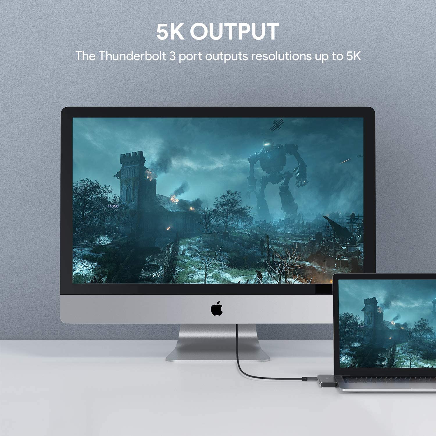 Aukey CB-C76 Thunderbolt 3 40Gbps 7 in 1 USB C Hub