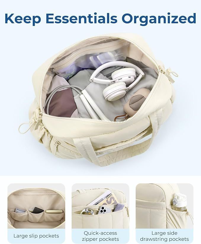 Women Duffle Bag Travel Weekender Carry On Bag Gym Tote with Wet Pocket