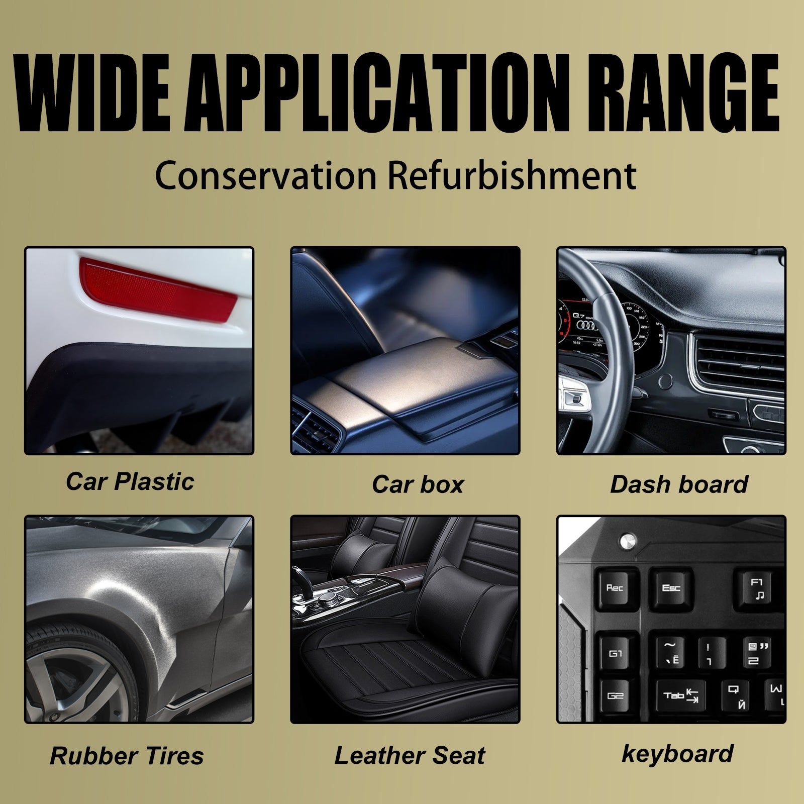 Automotive Interior Maintenance, Plastic Restorer, UV Protection, Shine & Clean ,1set