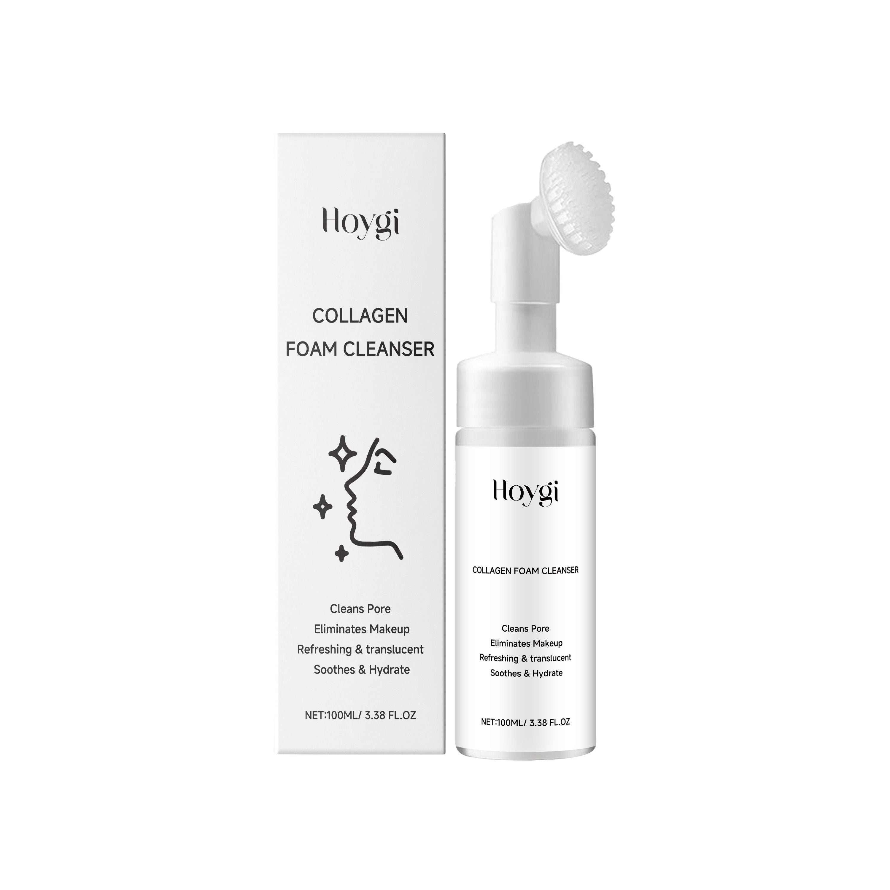 Collagen Cleansing Foam, Boost Skin Barrier, Hydrating Oil Control, Deep Pore Cleanser ,100ml