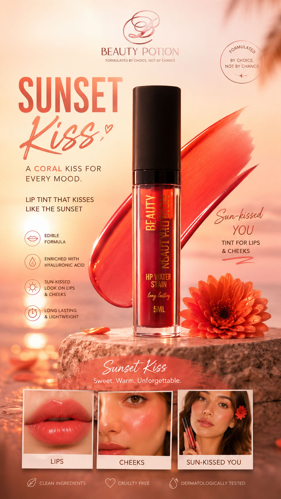 Beauty Potion Sunset kiss lip stain