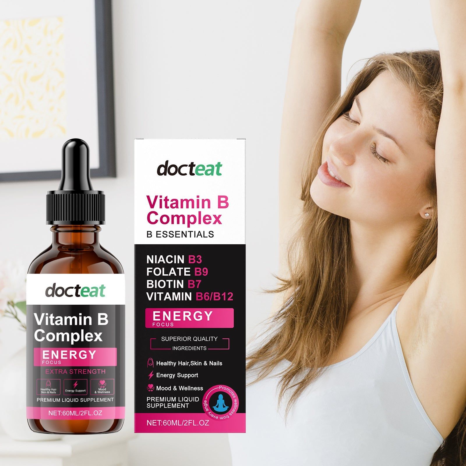 Boost Your Body Care with Vitamin B Complex Drops, Nourishing & Refreshing ,60ml