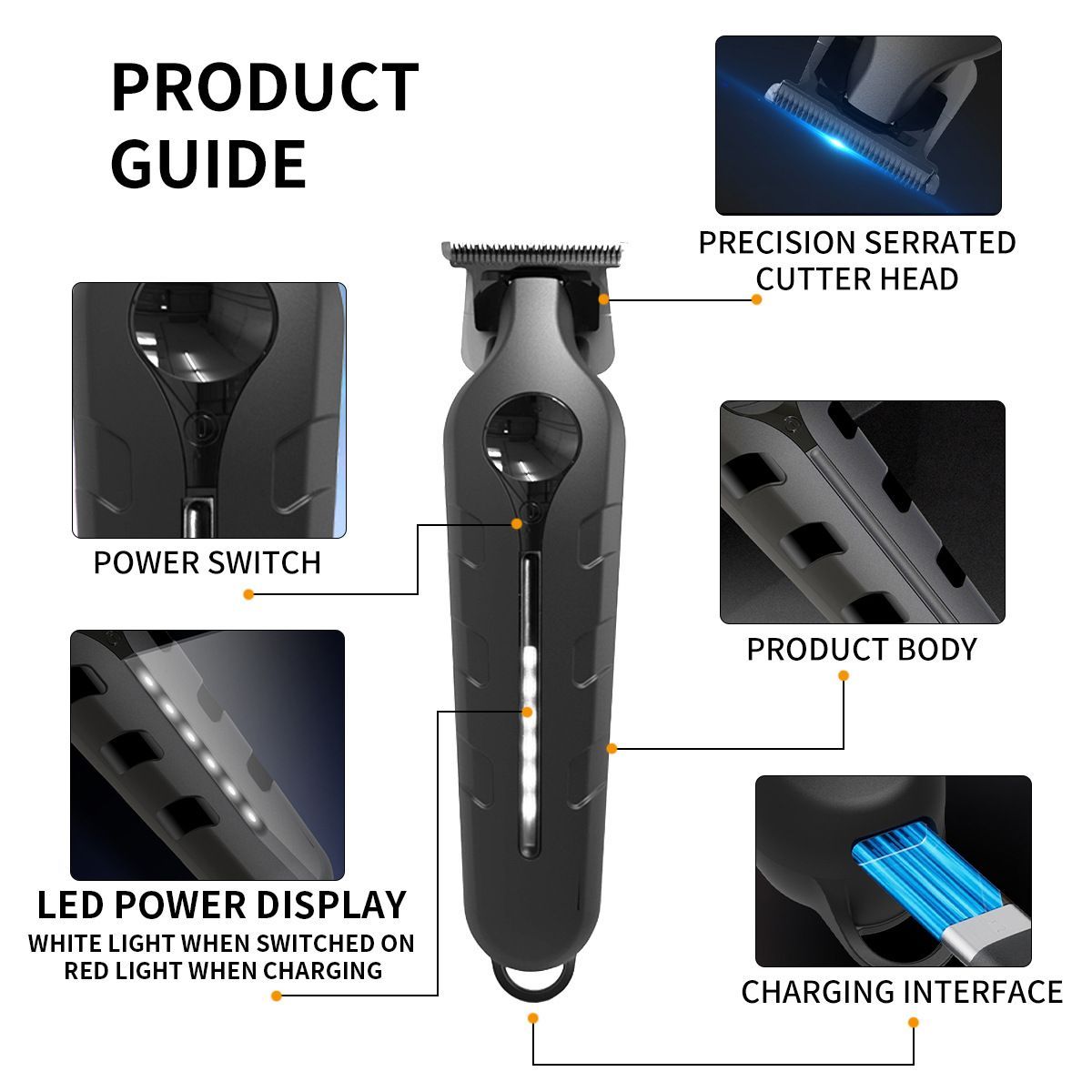 USB Rechargeable Hair Trimmer Grooming Kit