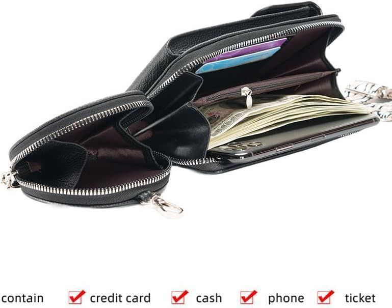 Women Small Crossbody Cell Phone Purse with Detachable Coin Case