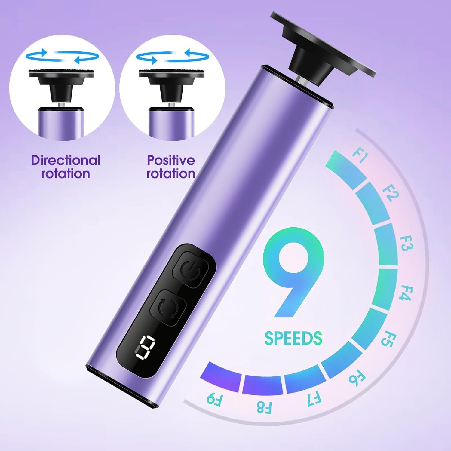 2 in 1 Electric Foot Callus Remover Rechargeable Electric Foot File Sander for Feet Nails