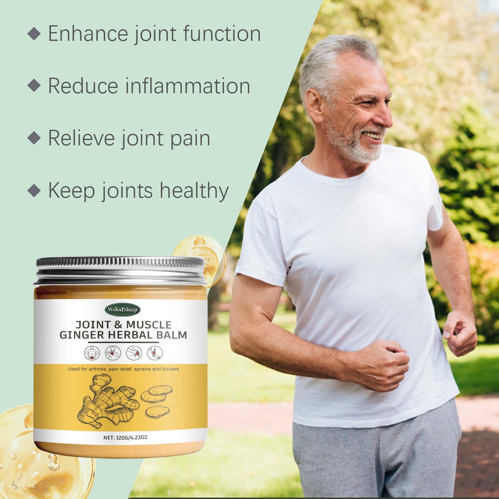 Ginger Joint Care Cream Relieves Soreness, Muscle Pain, Arthritis, Natural Healing ,120g