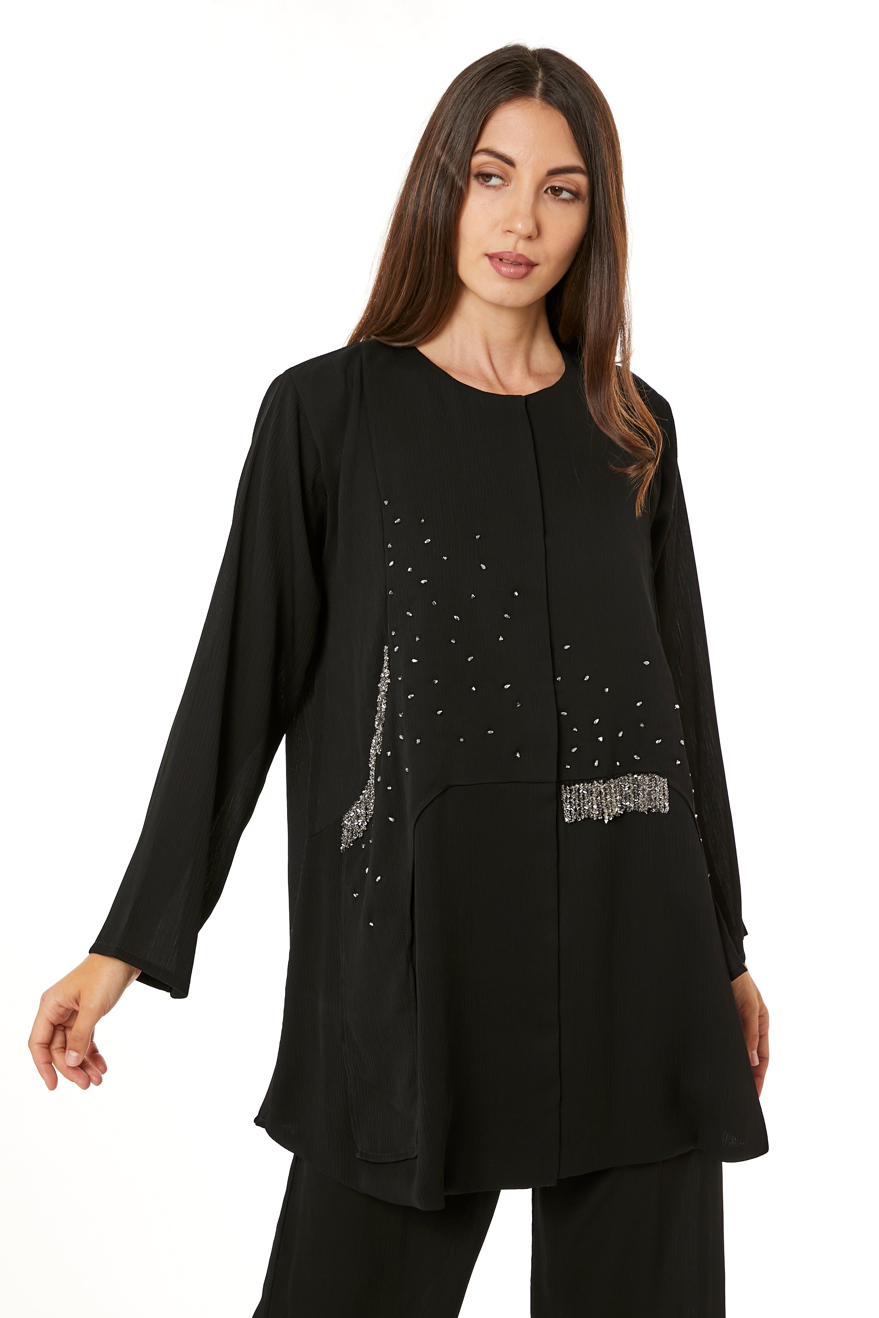 MOiSTREET Black Zoom Top and Pants Set travel Wear