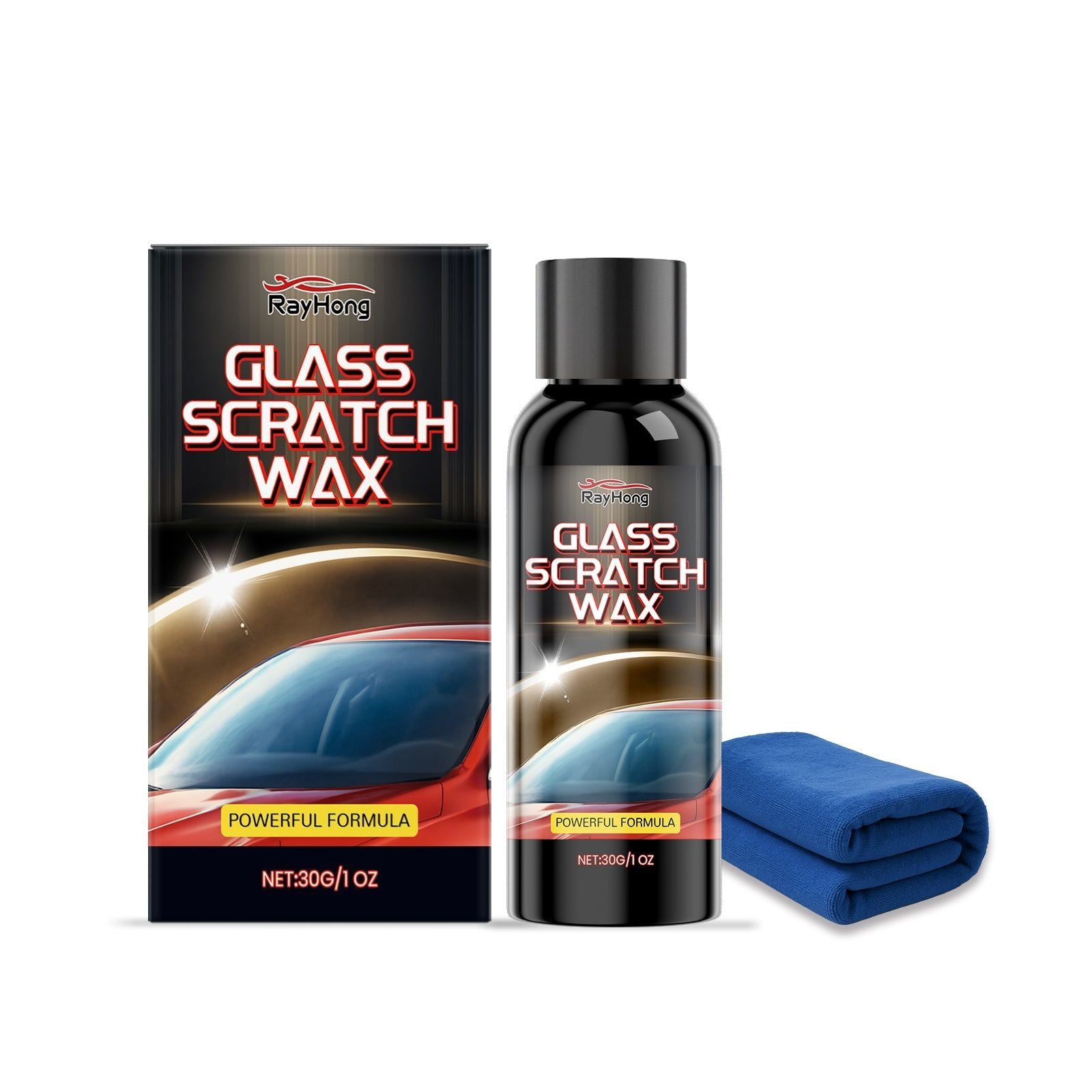 Car Window Scratch Care Agent, Remove Scratches, Improve Clarity, Long-Lasting Shine ,1 set