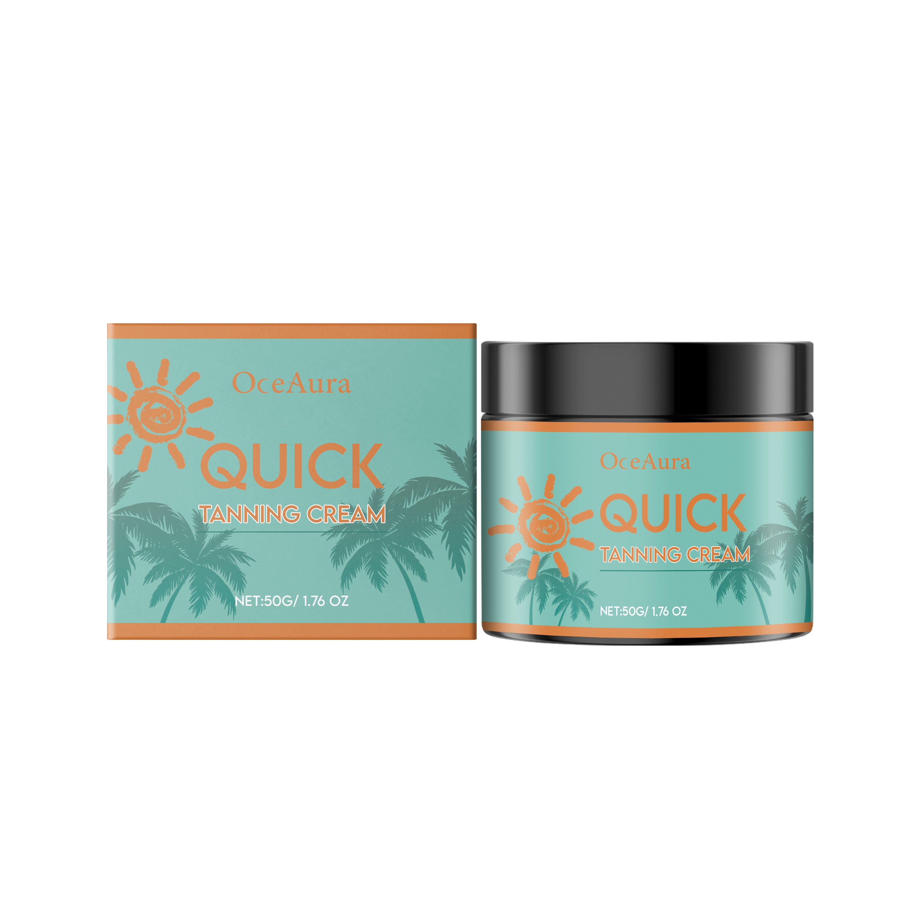 Black Aid Series Tanning Moisturizer, Sunless Body Cream, Hydrating, Non-Greasy ,50g