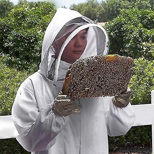 Beekeeping Coverall For  Whole Body Hooded Clothing With Veil Beekeeper Protective Coat Cotton Beekeeping Suit With Hood Anti Wasp Equipment
