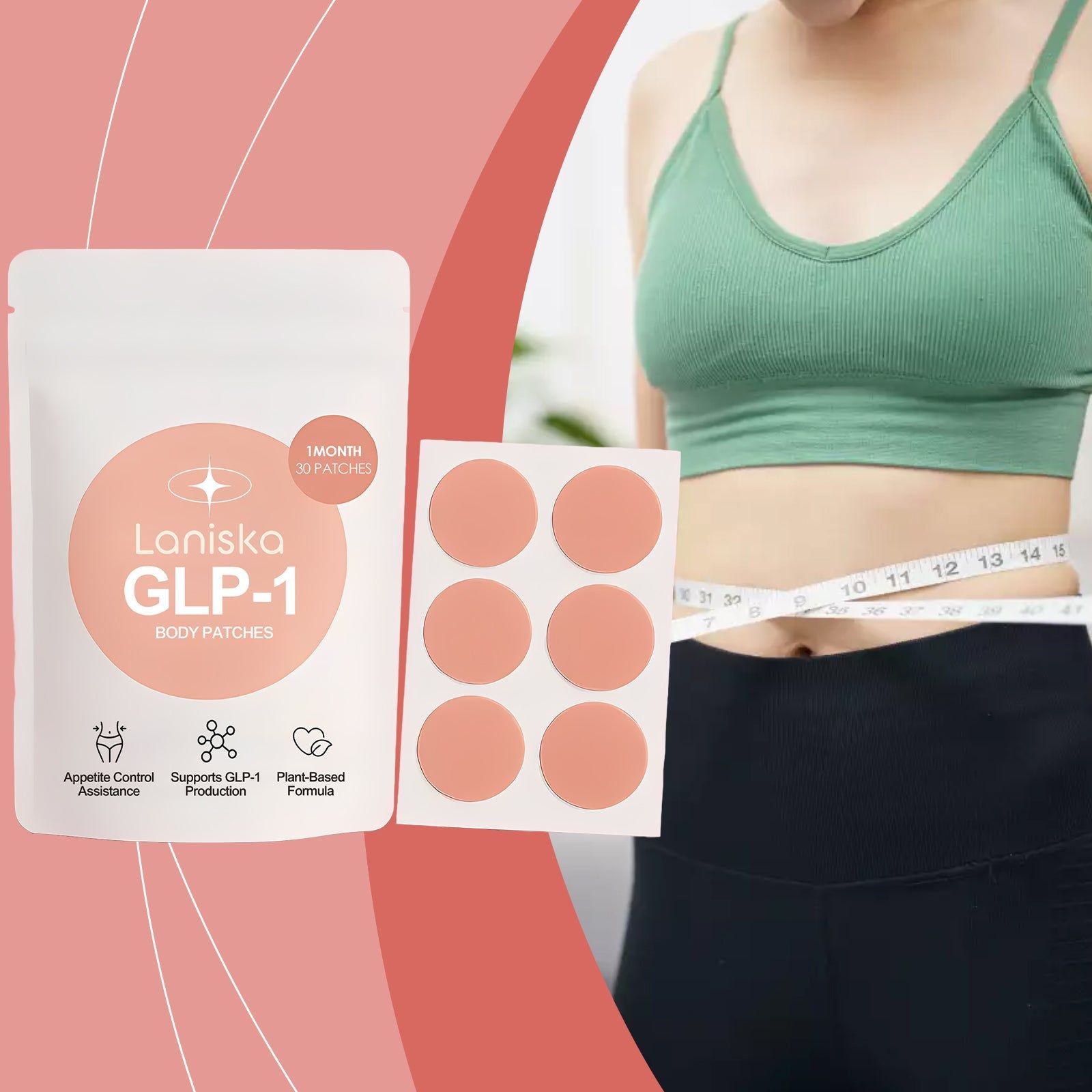 Body Care Patches, Skin Line Protection, Weight Management, Easy to Use ,30pcs