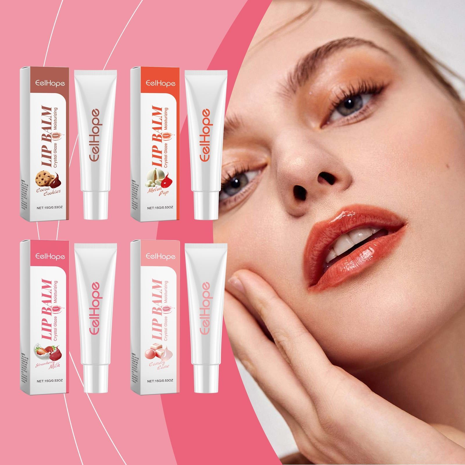 Crystal Lip Balm Nourish and Moisturize for Soft, Plump, and Glowing Lips ,15g