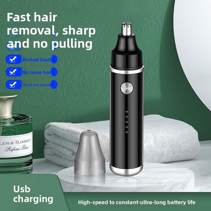 USB Nose Hair Trimmer with Battery Display