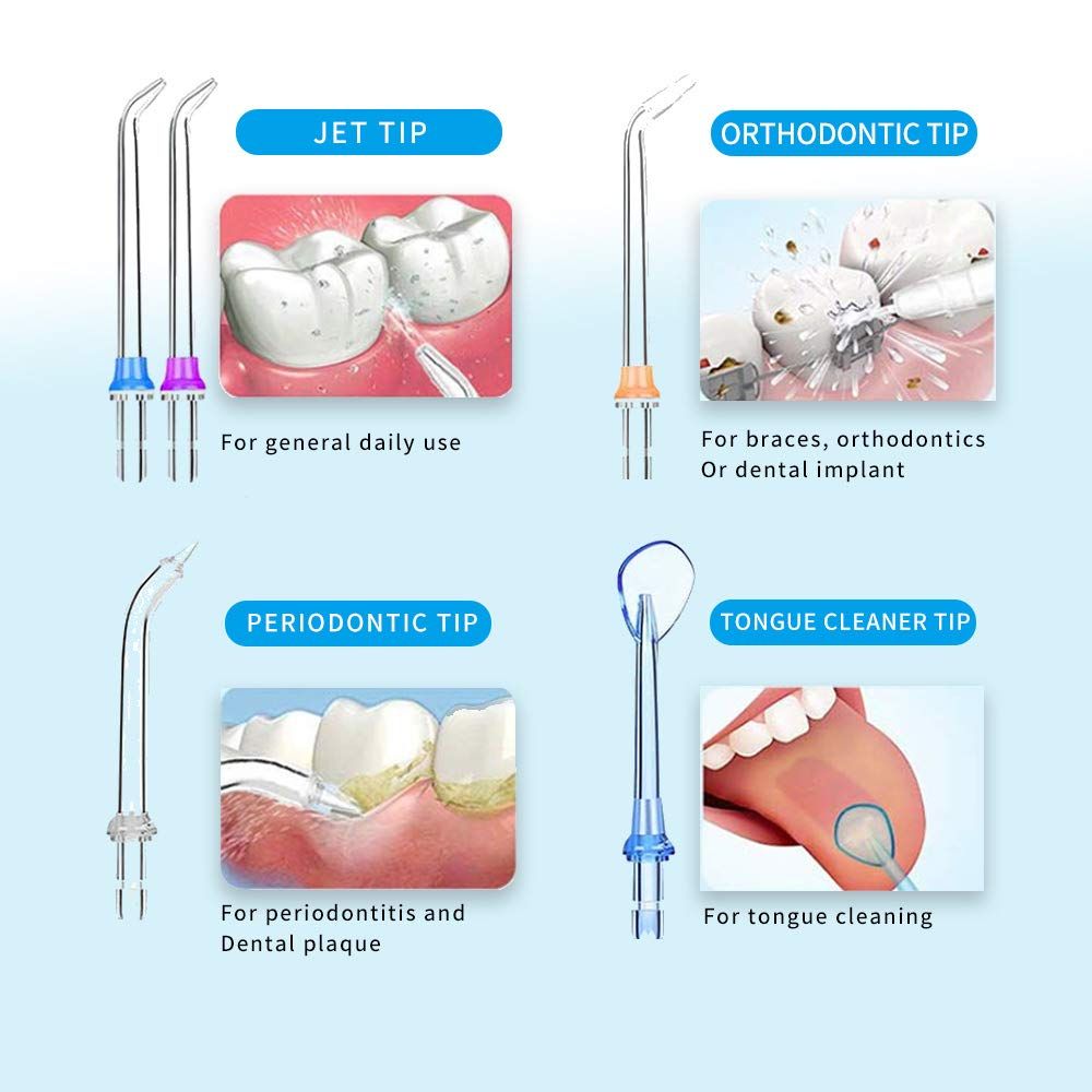 Cordless Water Dental Flosser Oral Irrigator Teeth Cleaner 300ml With Travel Bag