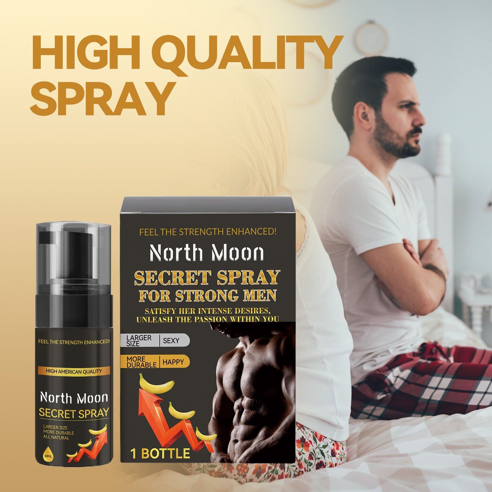 Men's Body Care Spray, Boost Vitality, Enhance Passion, Long-Lasting ,30ml