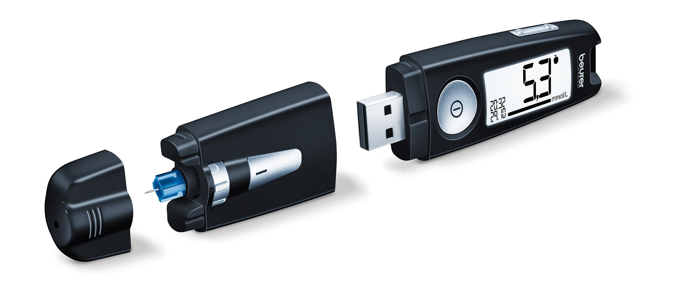 BEURER GL50 mg/dl 3 IN 1 GLUCOSE MONITOR BLACK