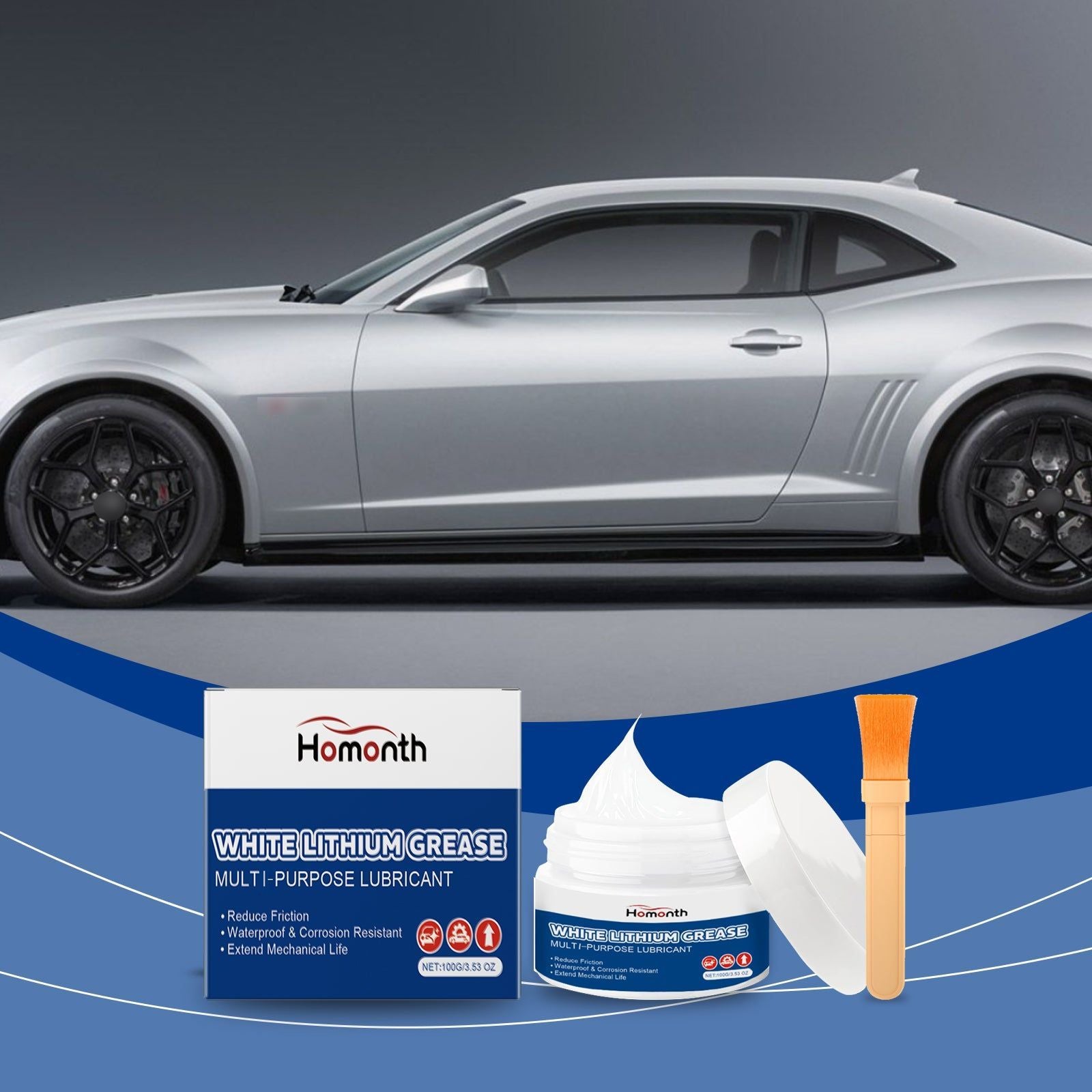 Car Care Grease Set, Waterproof, High Temp, Noise Reduction, Durable ,1set