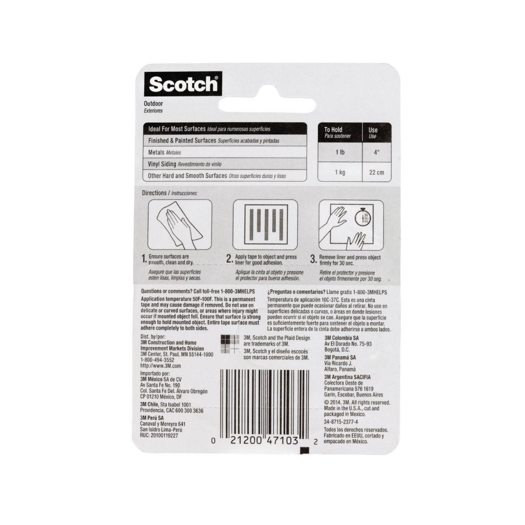 Scotch Super Strong Exterior Mounting Tape 3M