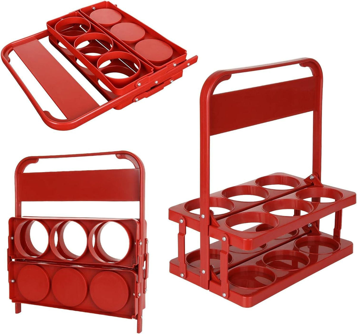 Drink Carrier 6 Holes Foldable Beverage Delivery Holder Beer Bottle Organizer