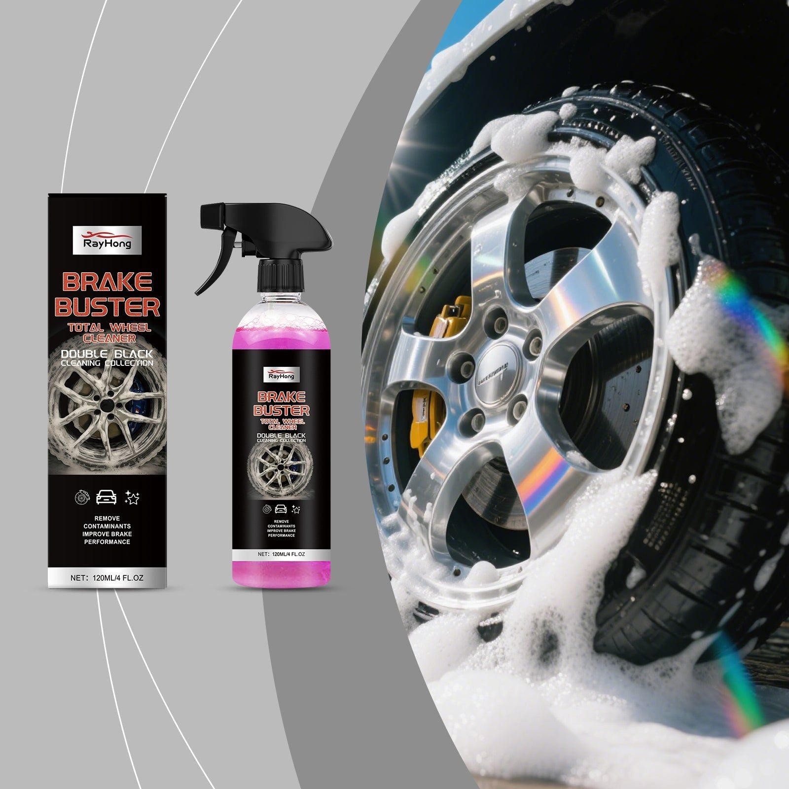 Brake Cleaner, Fast Cleaning and Curing, Car Brake Dust & Oil Removal ,120ml