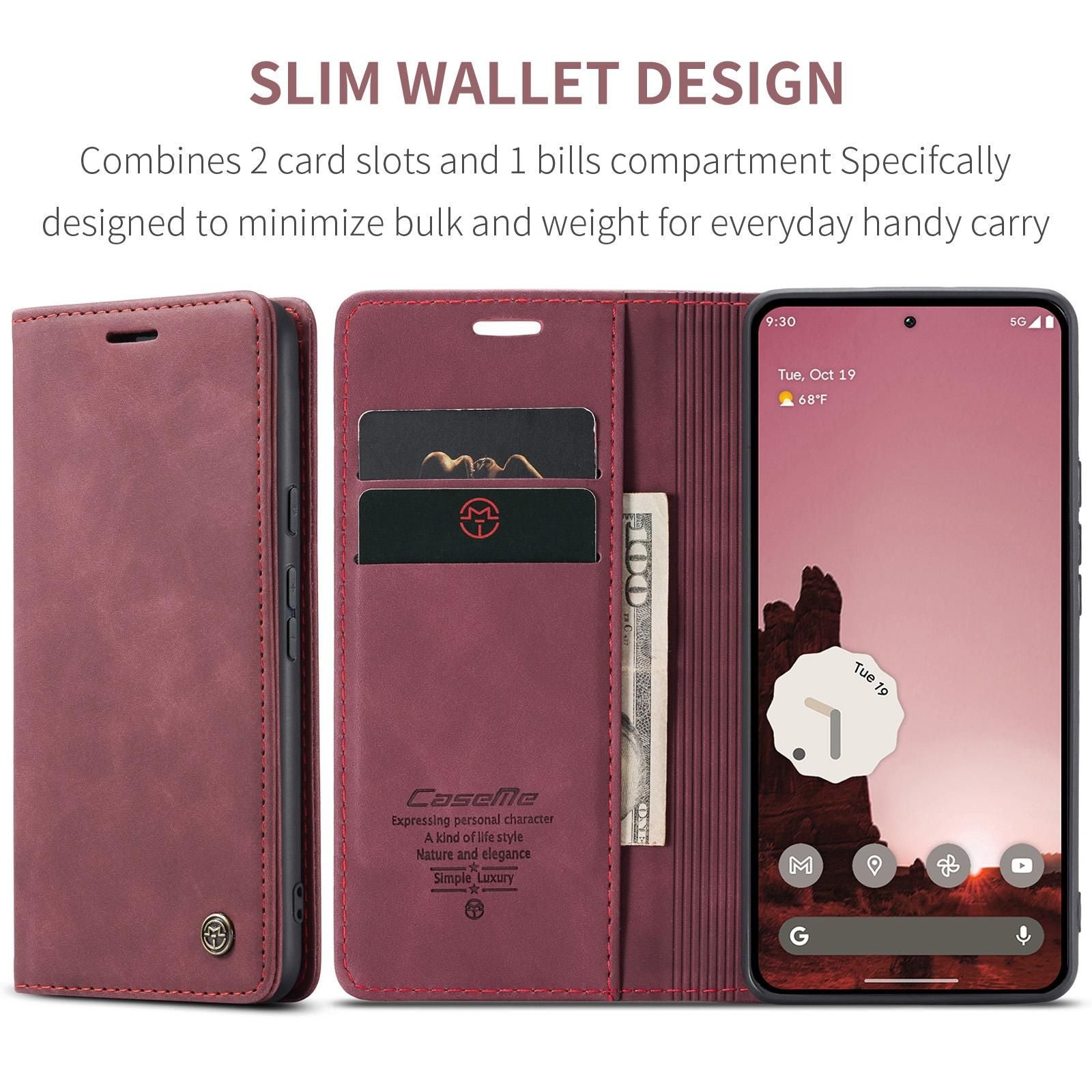 Multifunction Leather Case For Google Pixel 9a