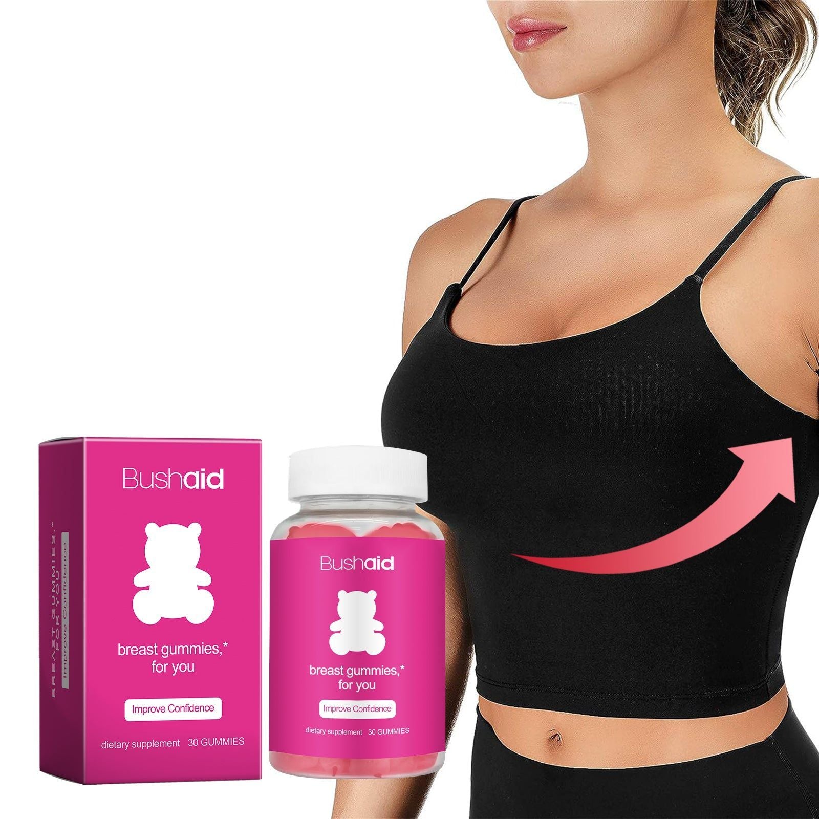 Boost Your Body Care with Delicious Breast Enhancement Gummies, Energy & Confidence ,30pcs