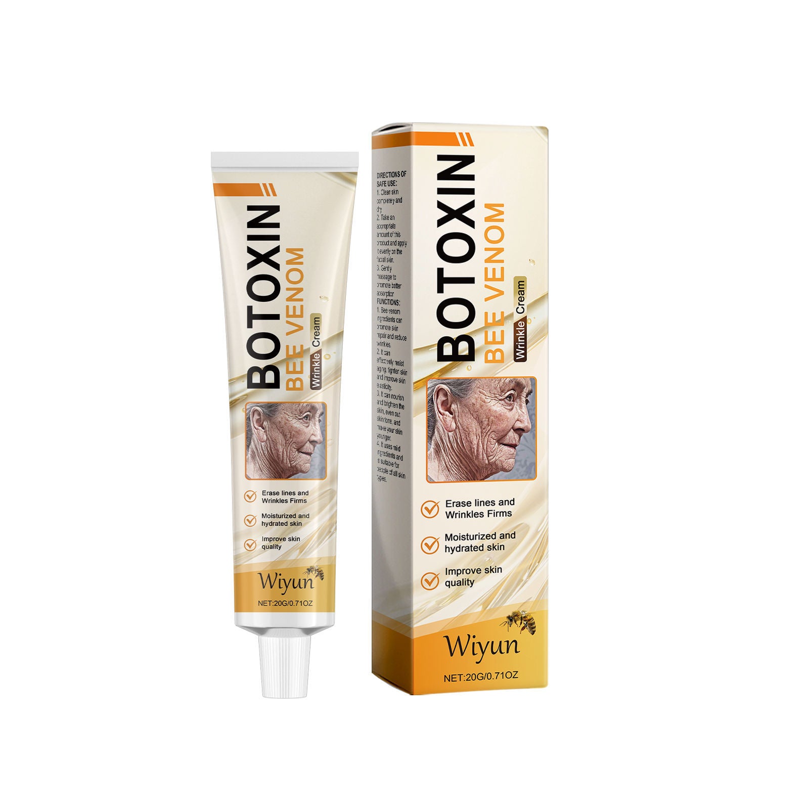 Bee Venom Facial Care Cream, Hydrating, Anti-Aging, Gentle Moisturizer, Rejuvenate Skin ,20g
