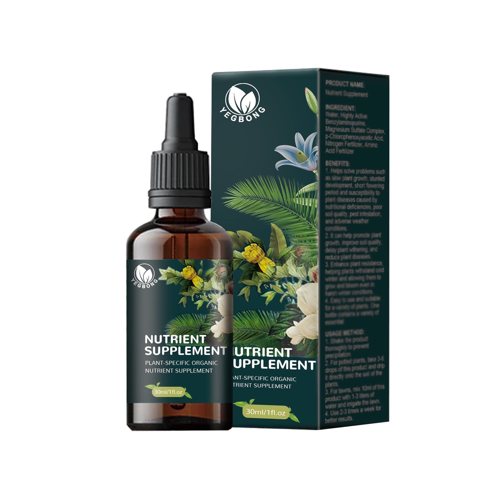 Boost Plant Growth with Organic Nutritional Solution, Fertilizer for Healthy Lush Gardens ,30ml