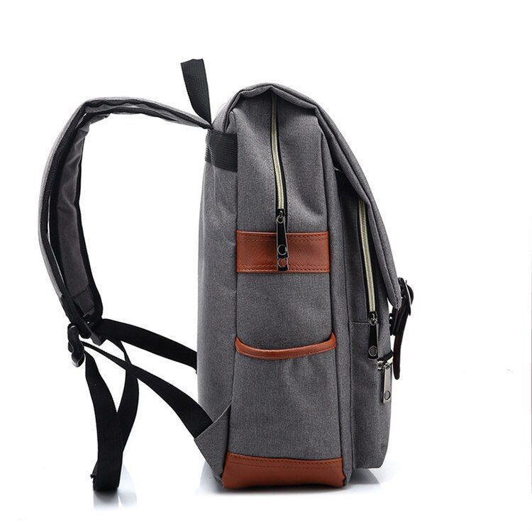 School Backpack Large Capacity Laptop Backpack Canvas Travel Storage Bag Work Knapsack