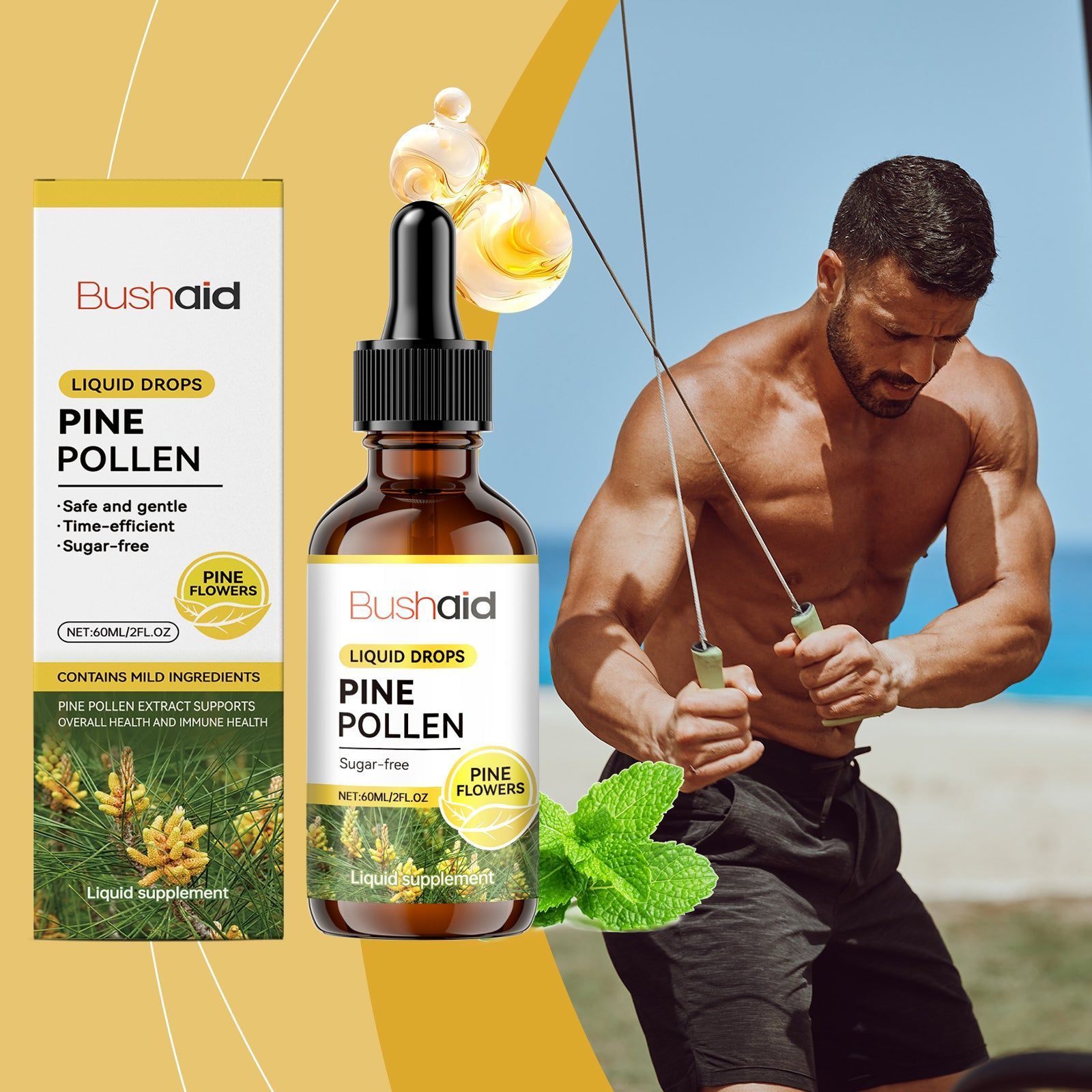 Boost Your Body Care with Pine Pollen Drops, Natural Vitality Support, Immune Boost ,60ml
