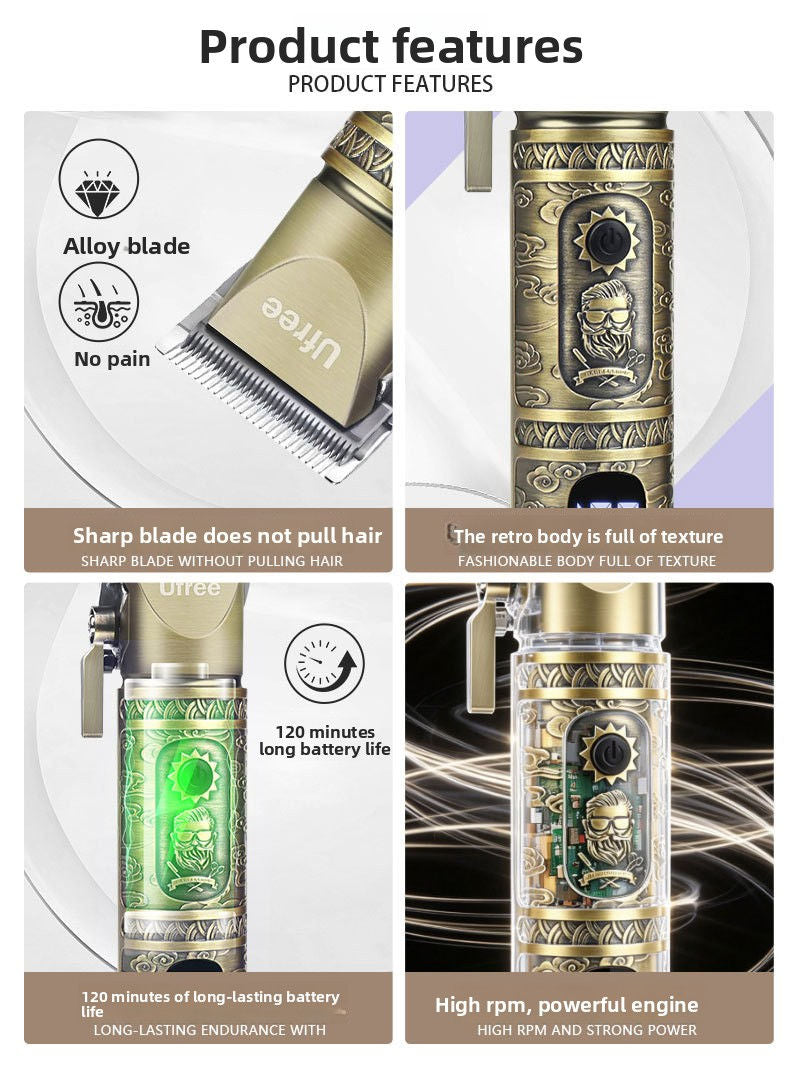 Vintage LCD Hair Clipper for Men