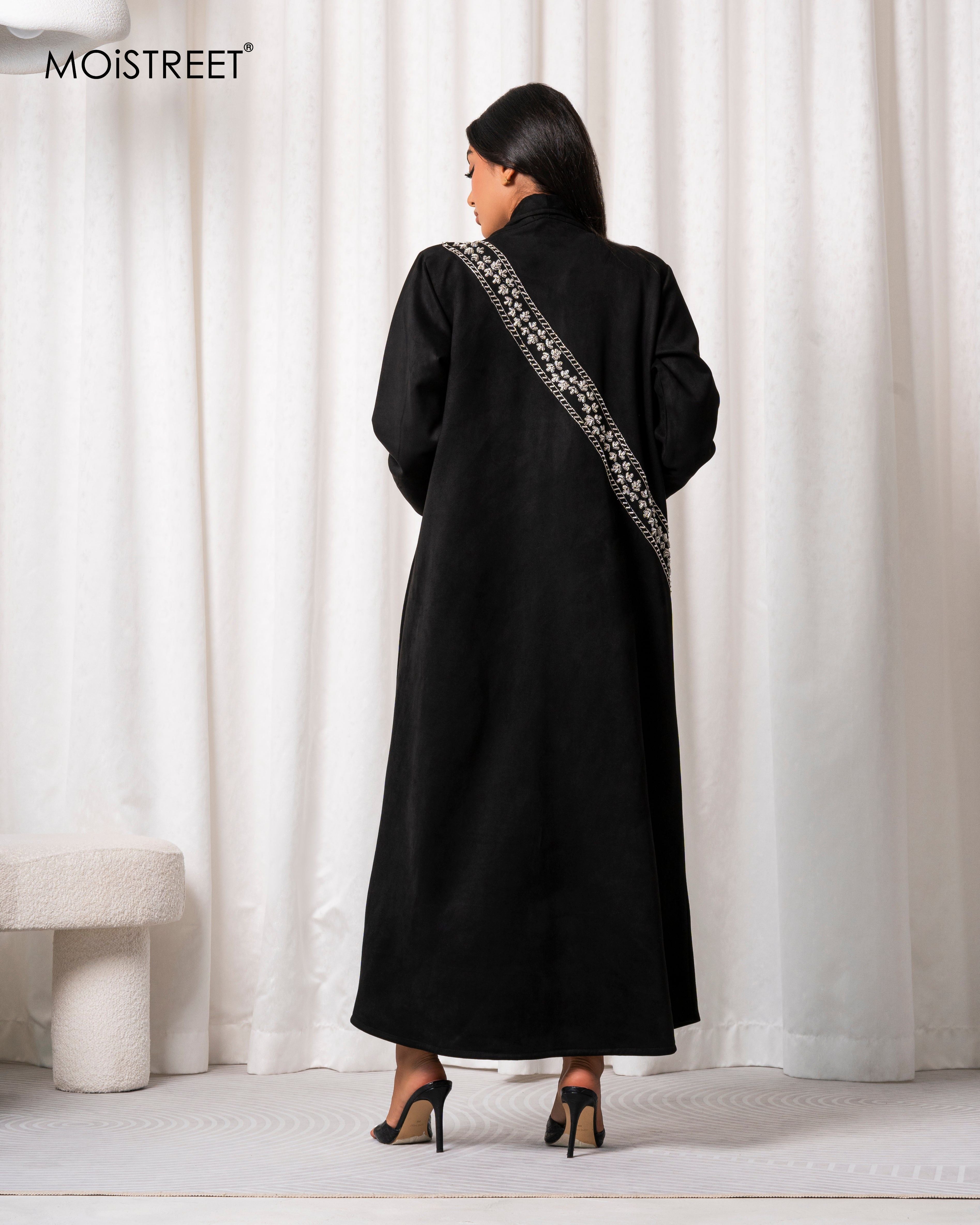 MOiSTREET Handmade Suede Shamua Abaya