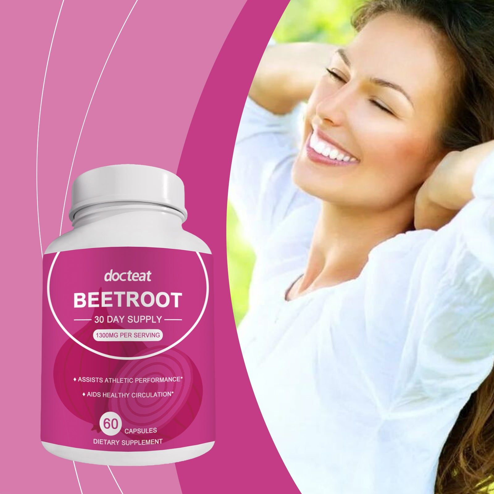 Boost Your Body Care with Beetroot Capsules, Rich in Fiber for Daily Health ,60pcs