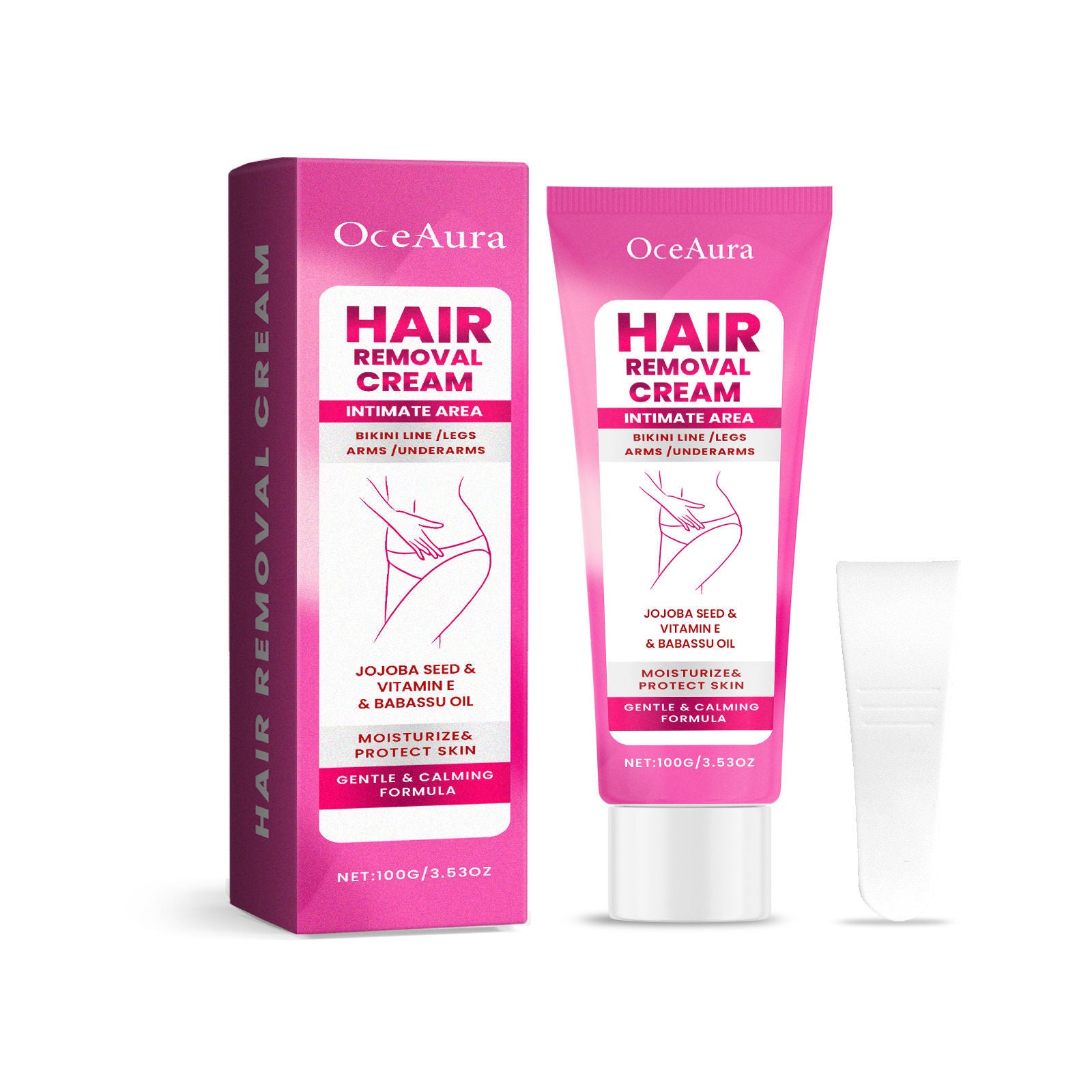 Body Care Depilation Cream, Gentle Hair Removal, Smooth & Moist Skin ,1set