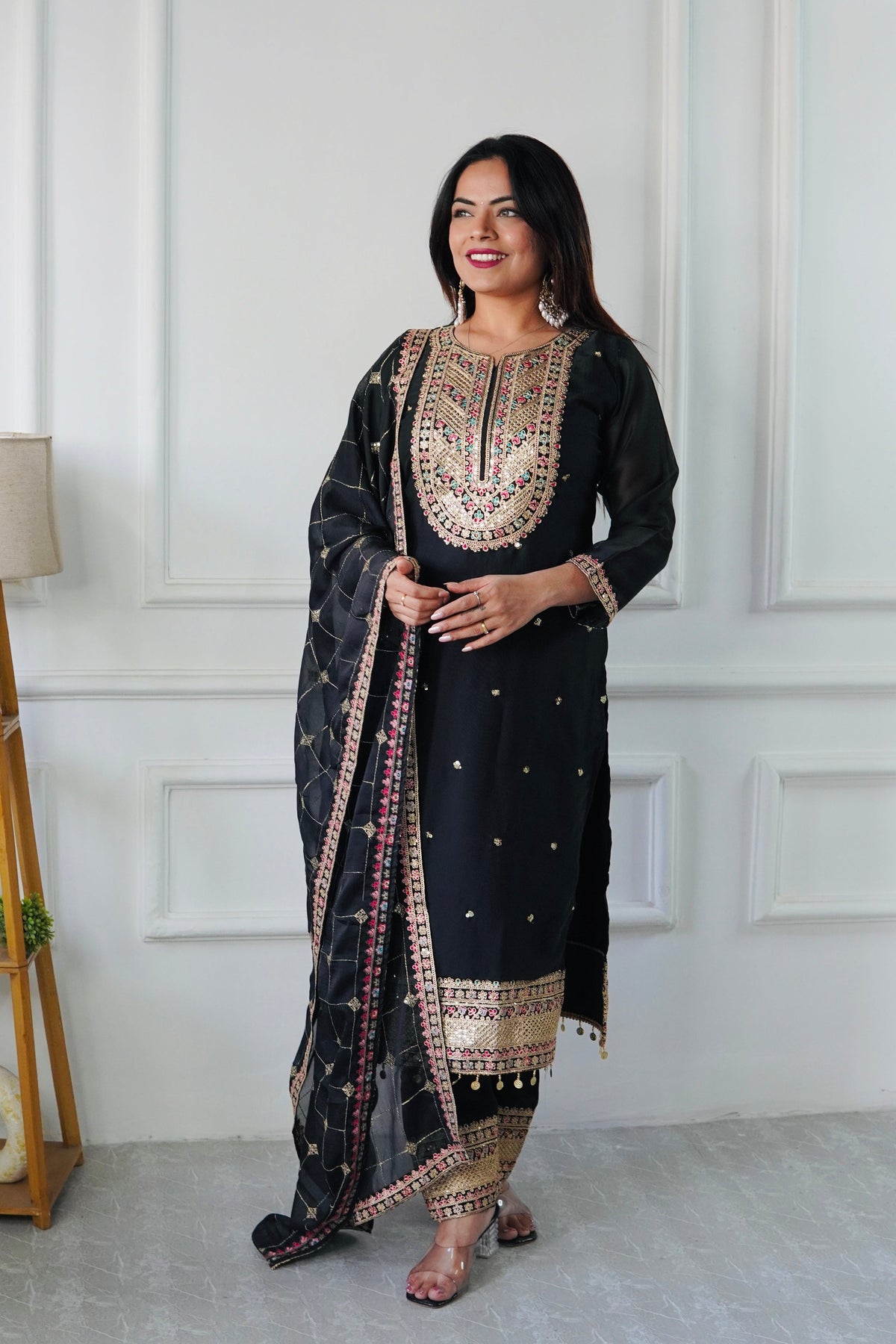 Fab Zone Beautiful Party Wear Suit Pent And Fancy Dupatta