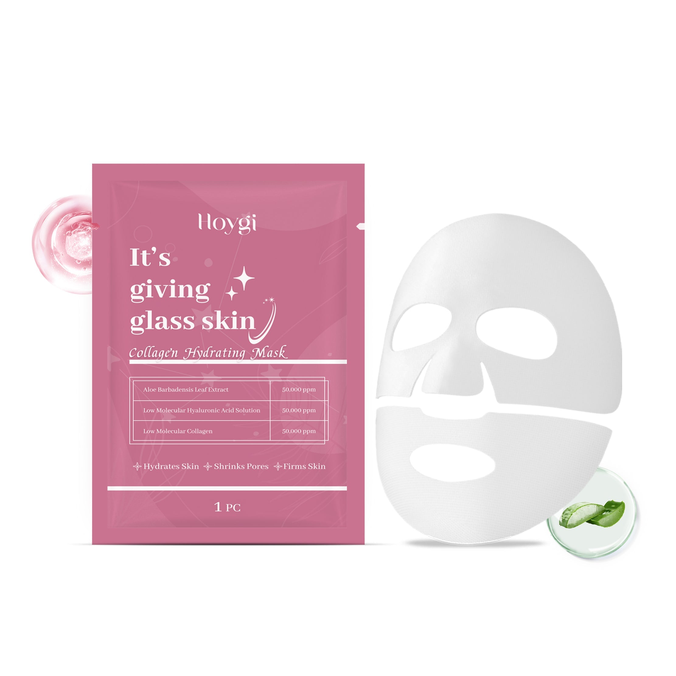 Deep Collagen Hydrating Mask, Moisturizing, Soothing, Plump Skin, Natural Glow ,1pcs